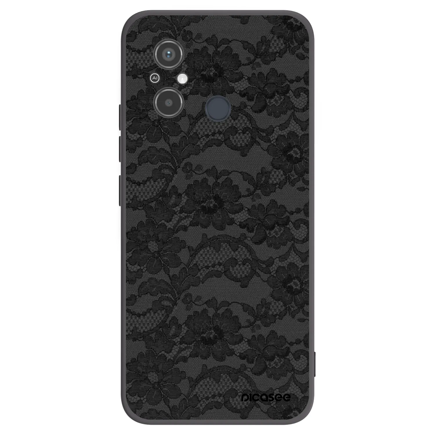 Picasee silikonowe czarne etui na Xiaomi Redmi 12C - Dark Elegance