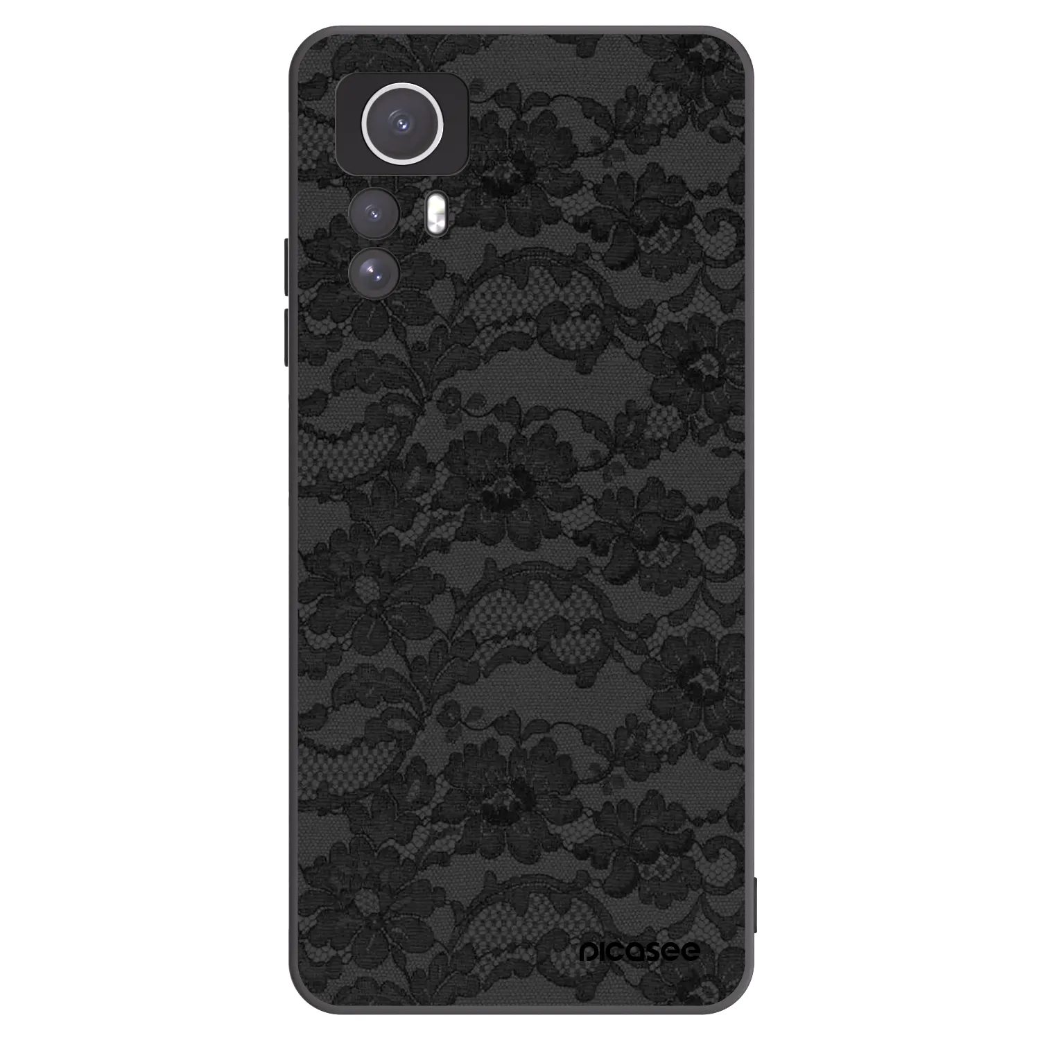 Picasee silikonowe czarne etui na Xiaomi Redmi Note 12S - Dark Elegance