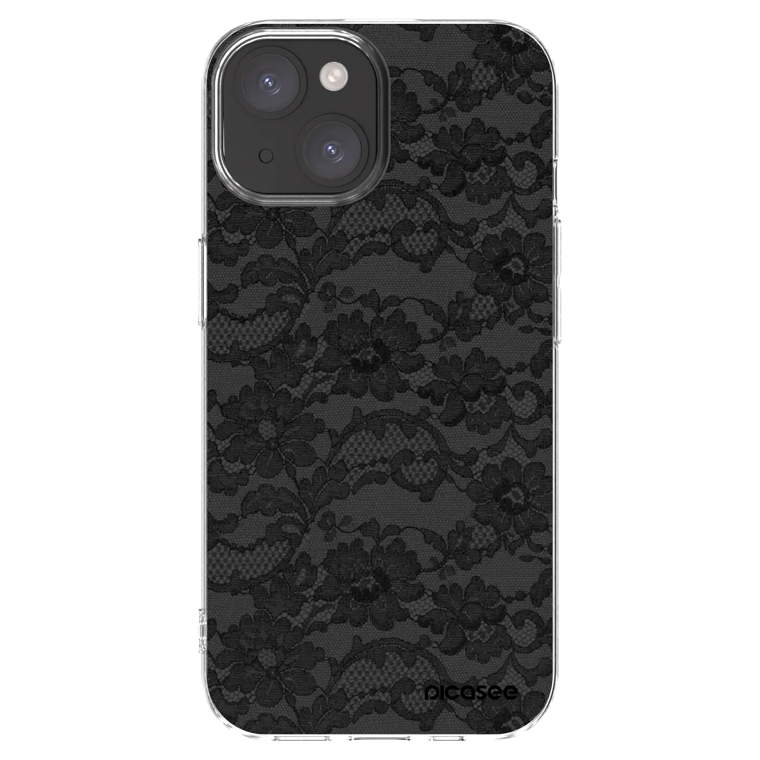 Picasee silikonowe przeźroczyste etui na Apple iPhone 15 - Dark Elegance