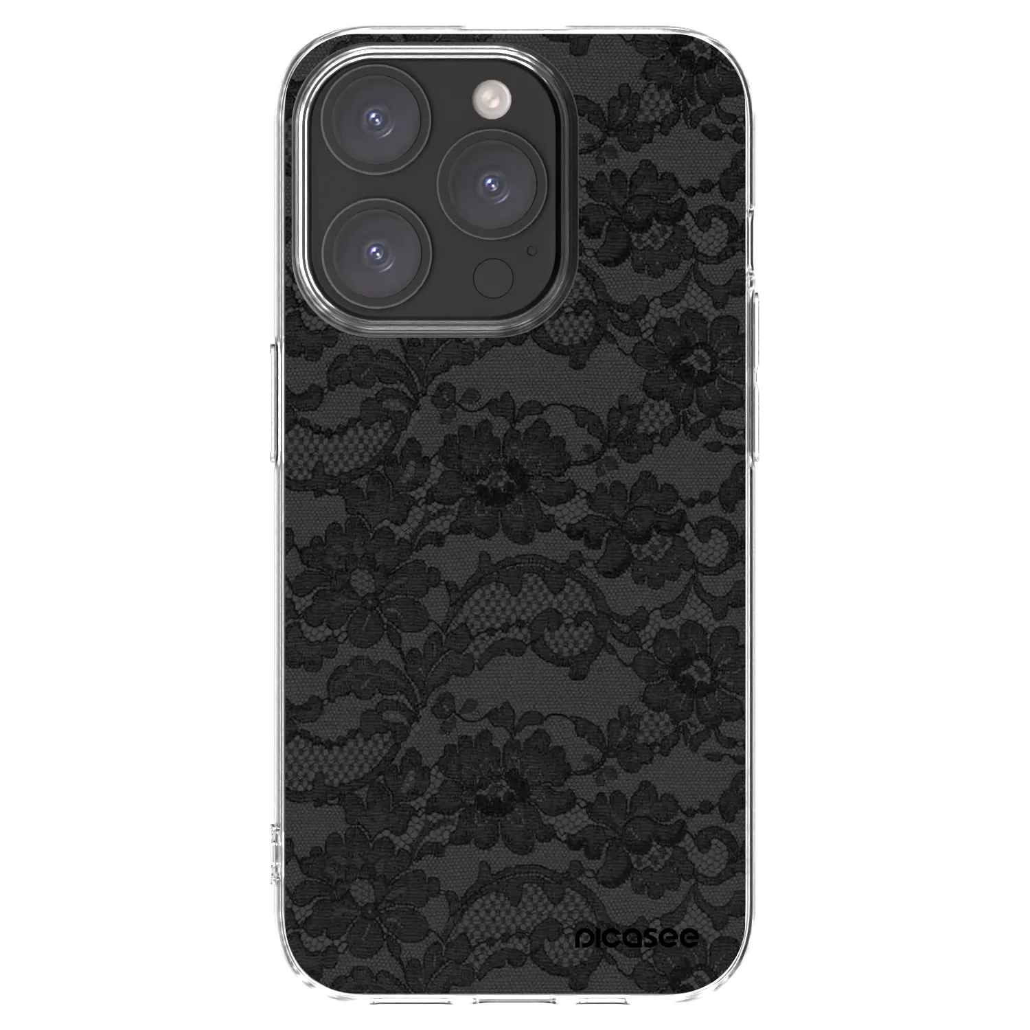 Picasee silikonowe przeźroczyste etui na Apple iPhone 15 Pro - Dark Elegance