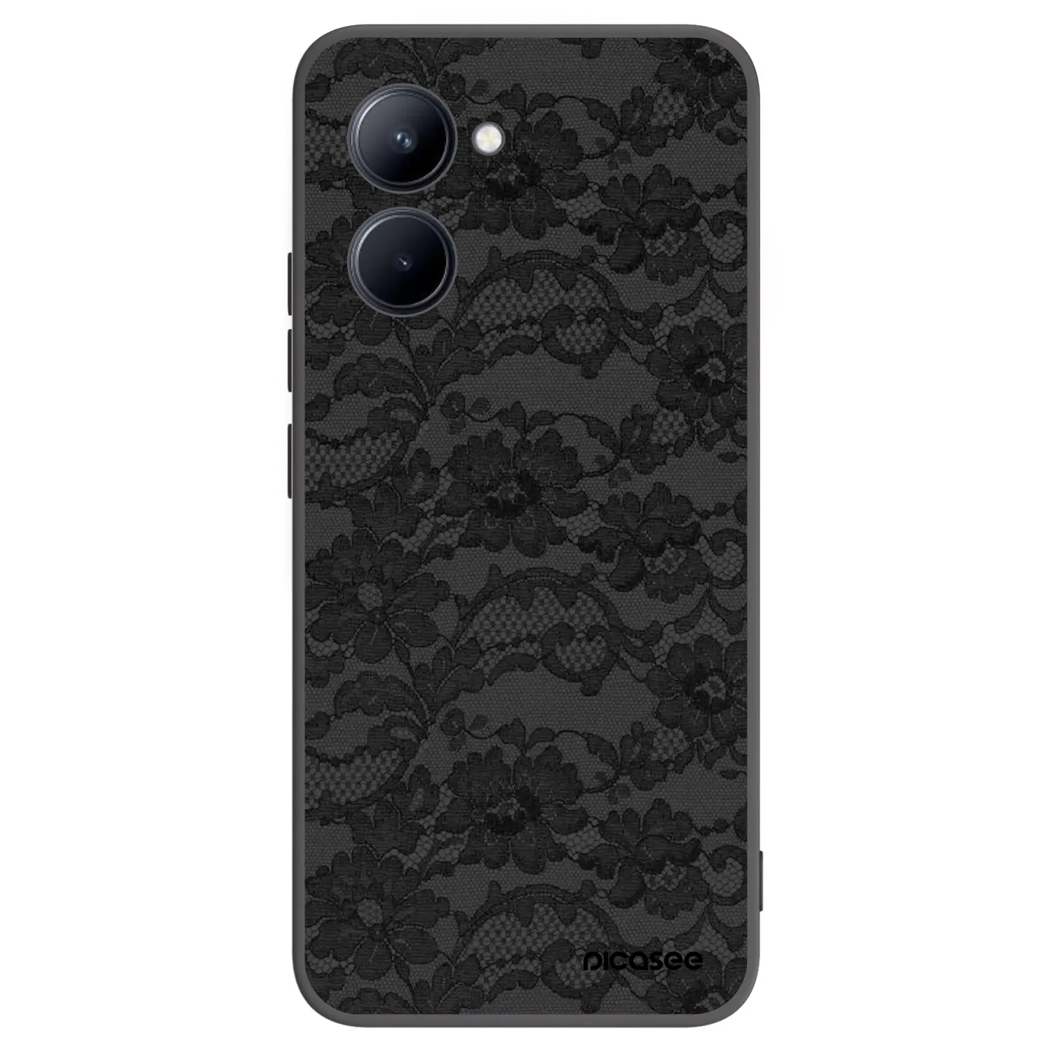 Picasee silikonowe czarne etui na Realme C33 (2023) - Dark Elegance