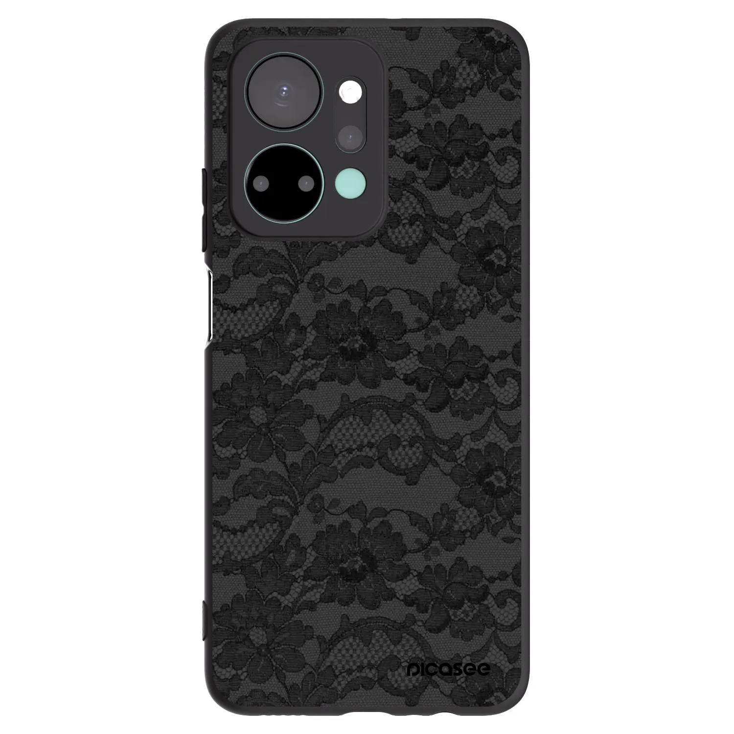 Picasee silikonowe czarne etui na Honor X7a - Dark Elegance