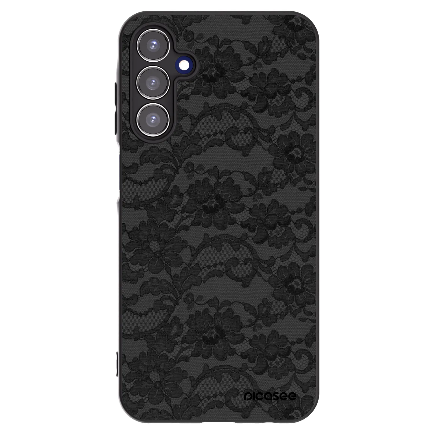 Picasee silikonowe czarne etui na Samsung Galaxy A15 A155F 4G - Dark Elegance