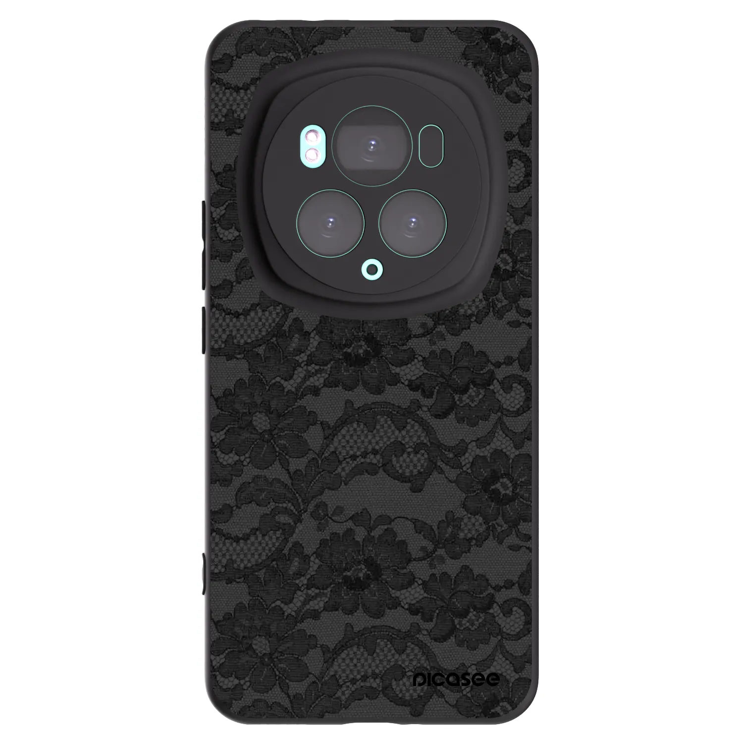 Picasee silikonowe czarne etui na Honor Magic6 Pro - Dark Elegance