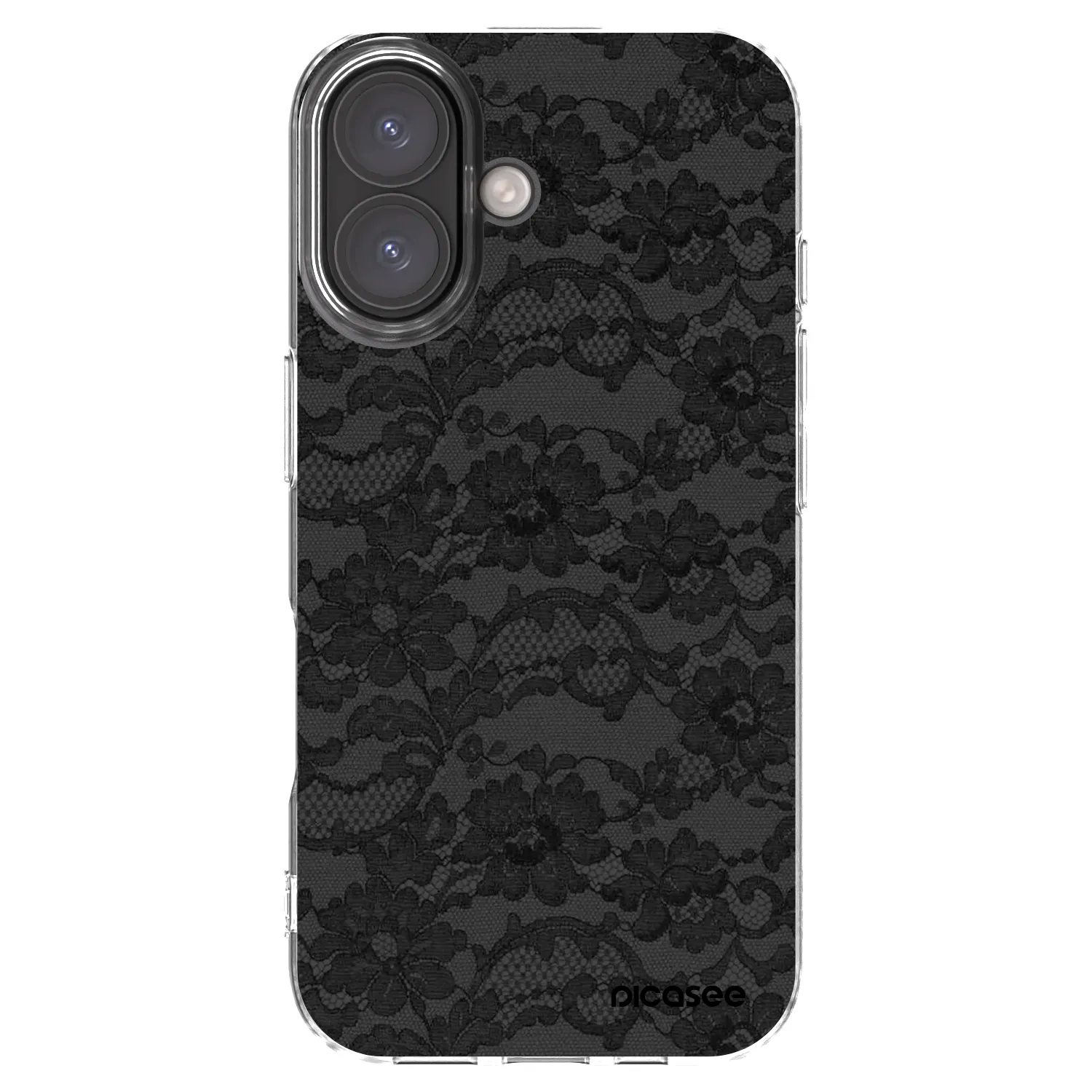 Picasee silikonowe przeźroczyste etui na Apple iPhone 16 - Dark Elegance