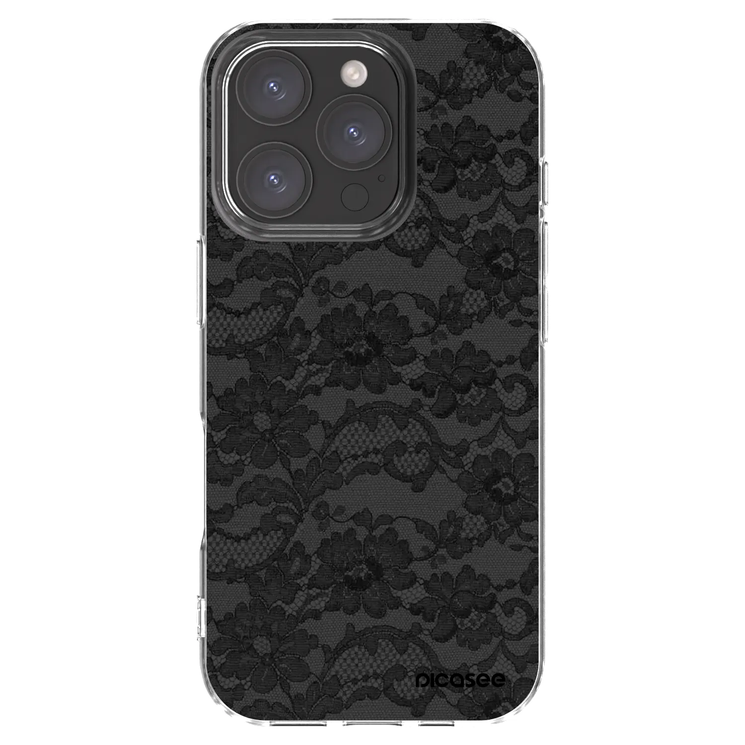 Picasee silikonowe przeźroczyste etui na Apple iPhone 16 Pro - Dark Elegance