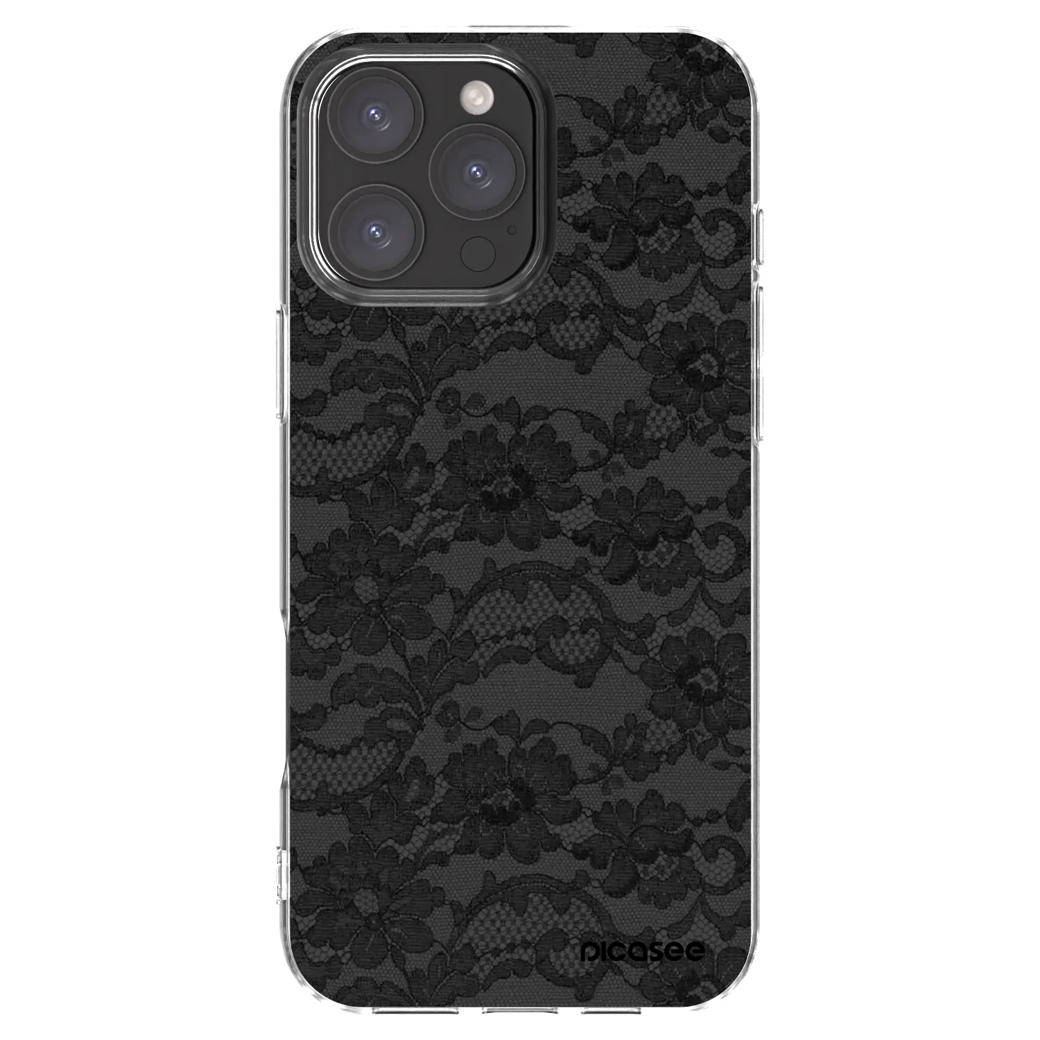 Picasee silikonowe przeźroczyste etui na Apple iPhone 16 Pro Max - Dark Elegance