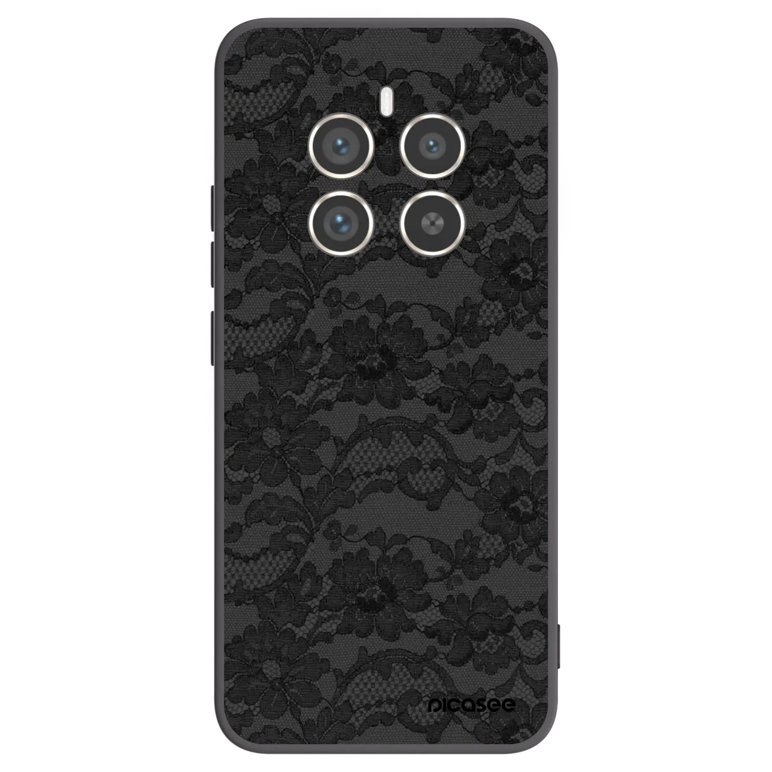 Picasee silikonowe czarne etui na Realme 12 Pro 5G - Dark Elegance