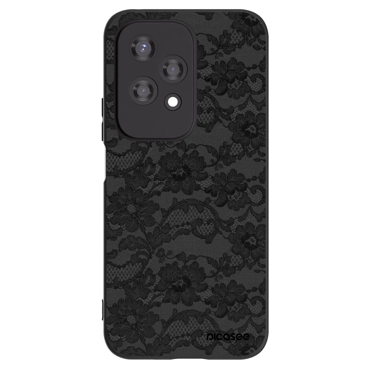 Picasee silikonowe czarne etui na Honor 200 Lite - Dark Elegance