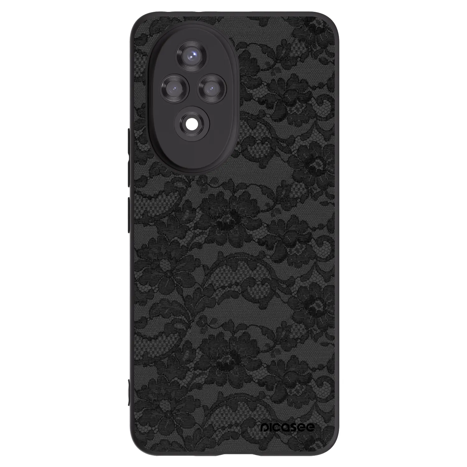 Picasee silikonowe czarne etui na Honor 200 5G - Dark Elegance