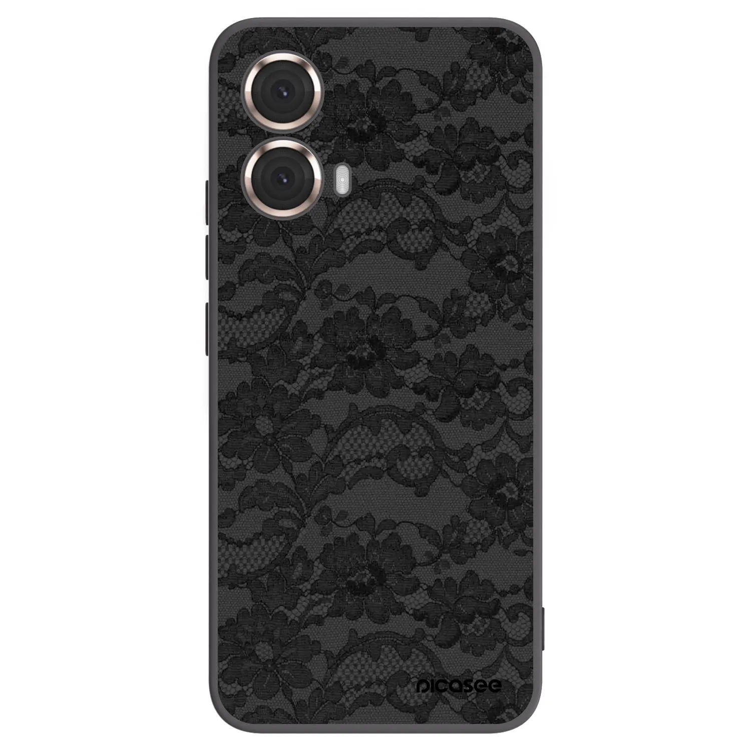 Picasee silikonowe czarne etui na Motorola Moto G85 - Dark Elegance