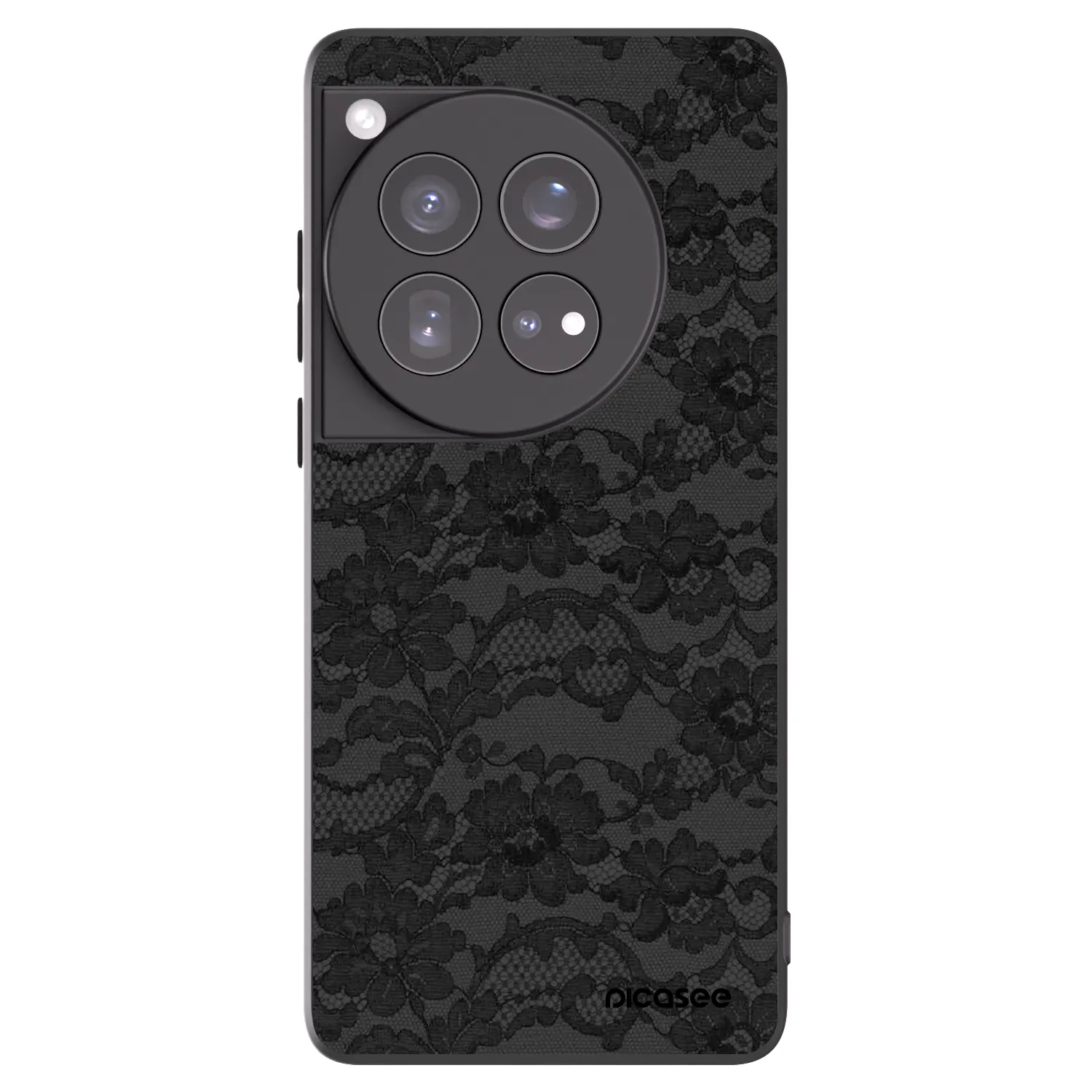 Picasee silikonowe czarne etui na OnePlus 12 5G - Dark Elegance