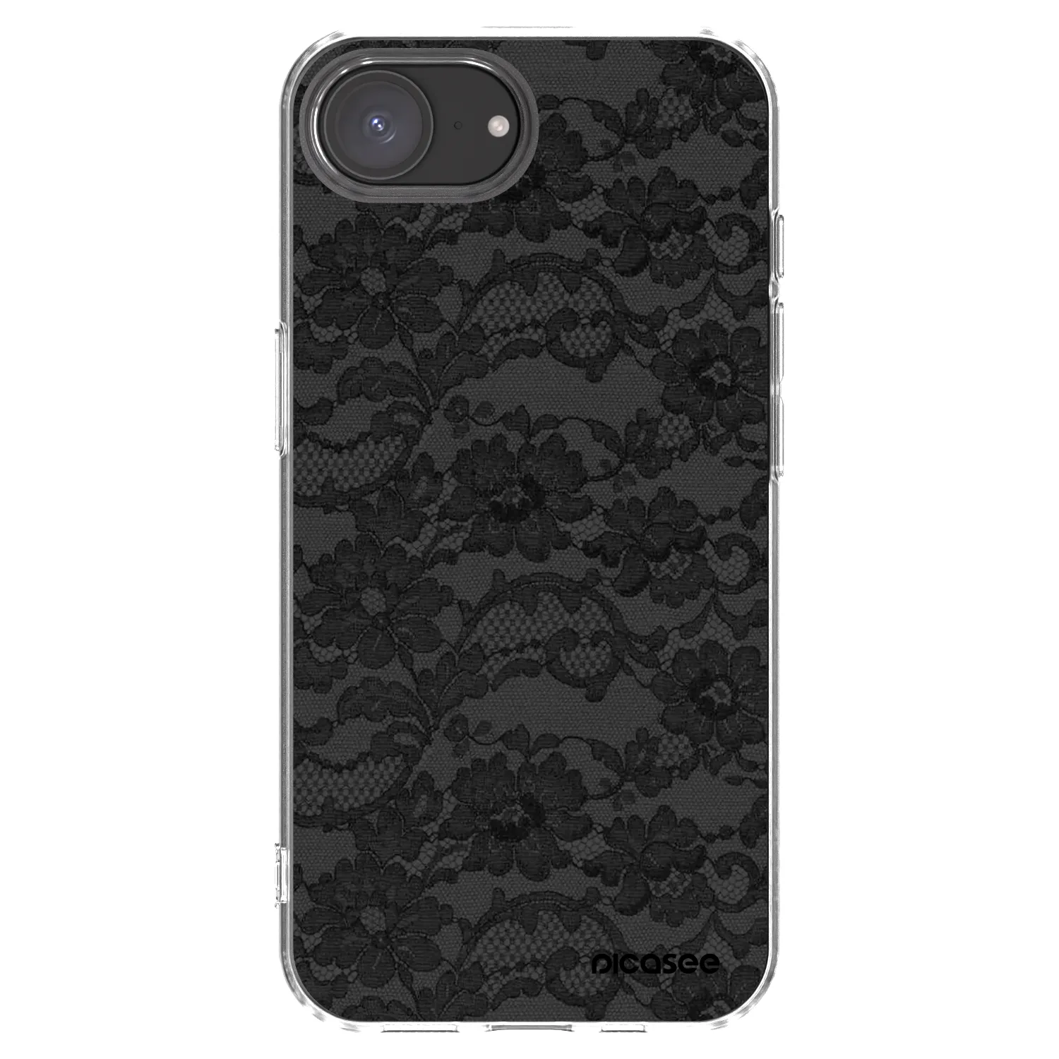 Picasee silikonowe przeźroczyste etui na Apple iPhone 16e - Dark Elegance