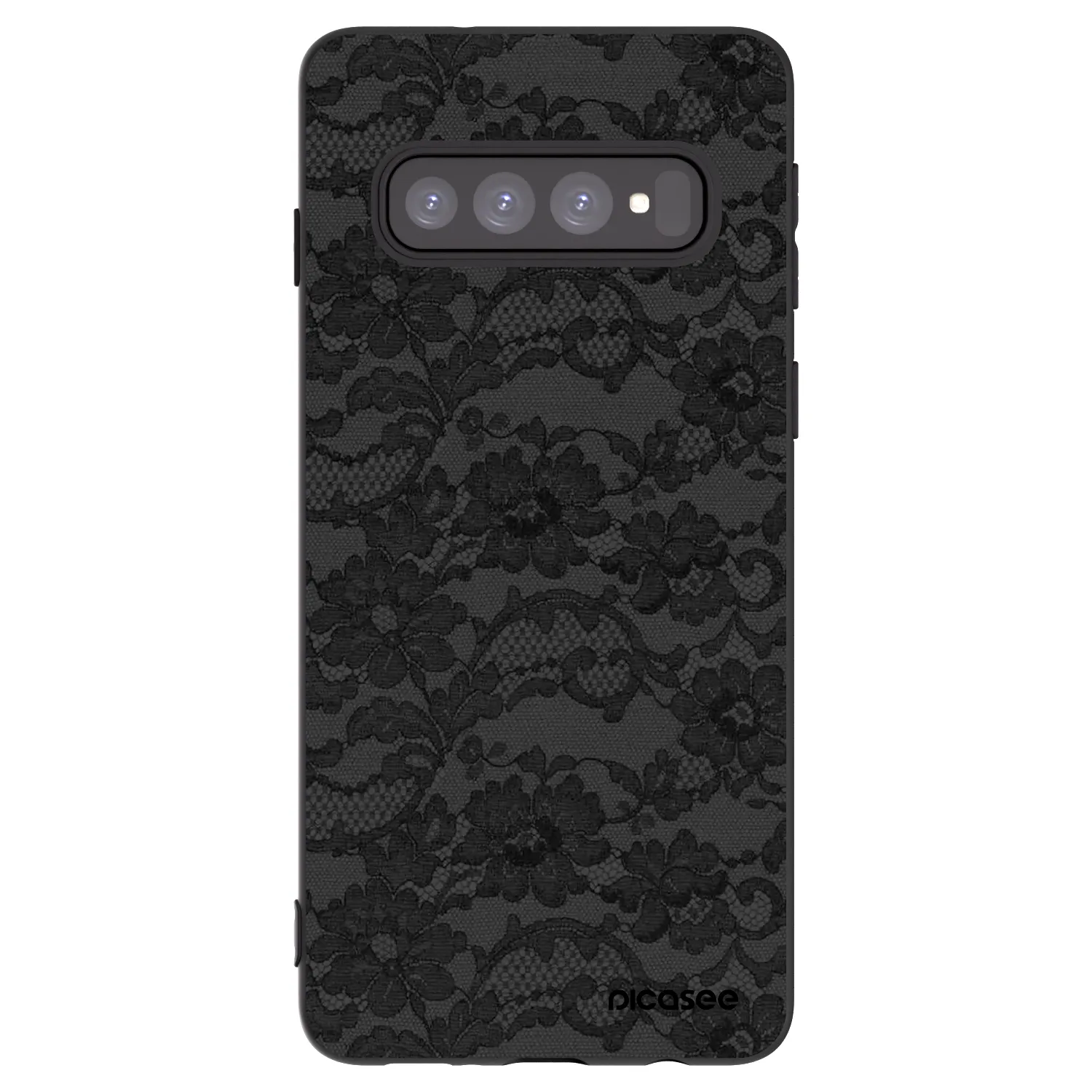 Picasee silikonowe czarne etui na Samsung Galaxy S10 G973 - Dark Elegance