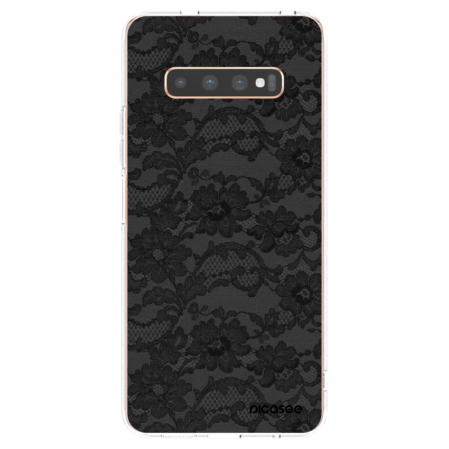 Picasee silikonowe przeźroczyste etui na Samsung Galaxy S10 Plus G975 - Dark Elegance