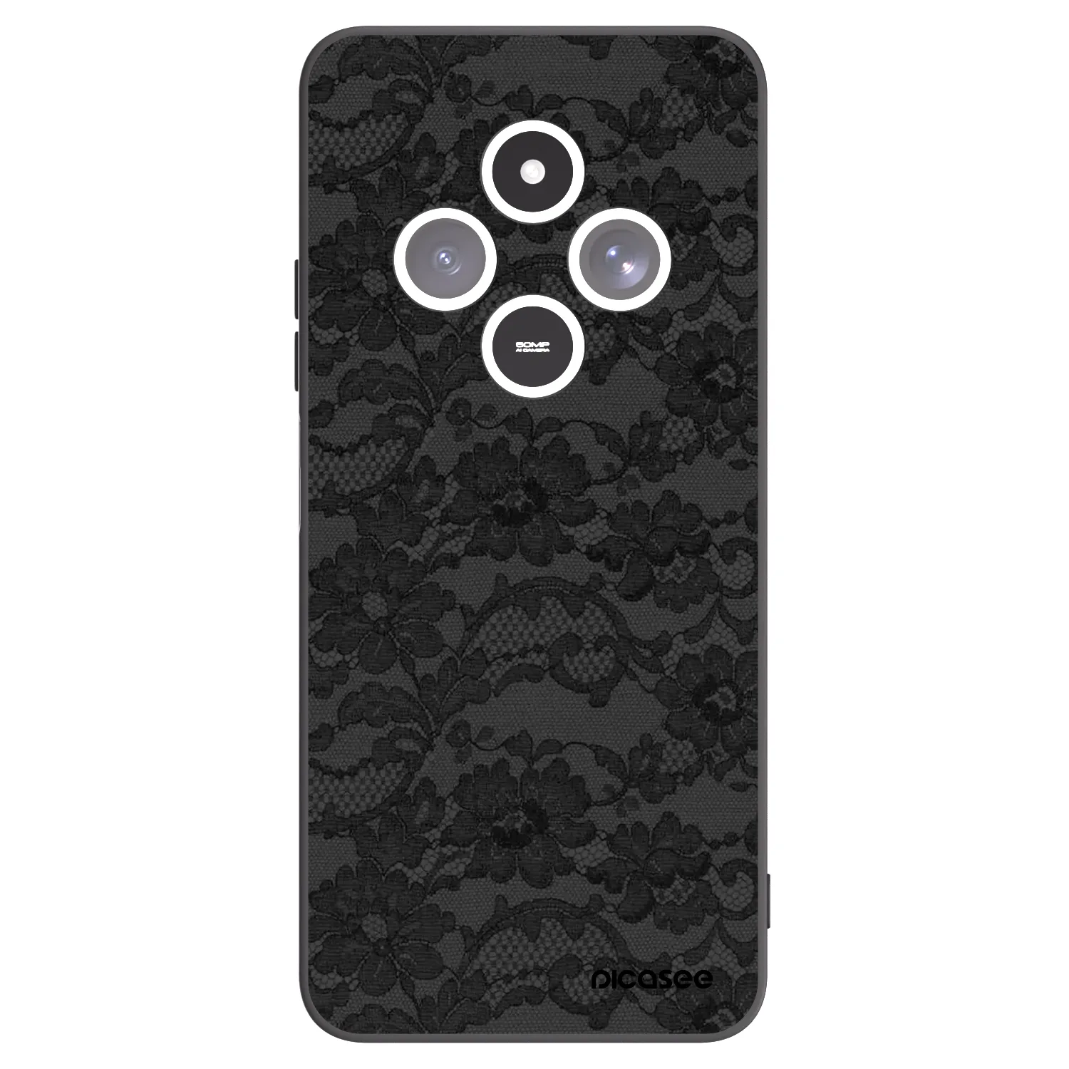 Picasee silikonowe czarne etui na Xiaomi Redmi 14C - Dark Elegance