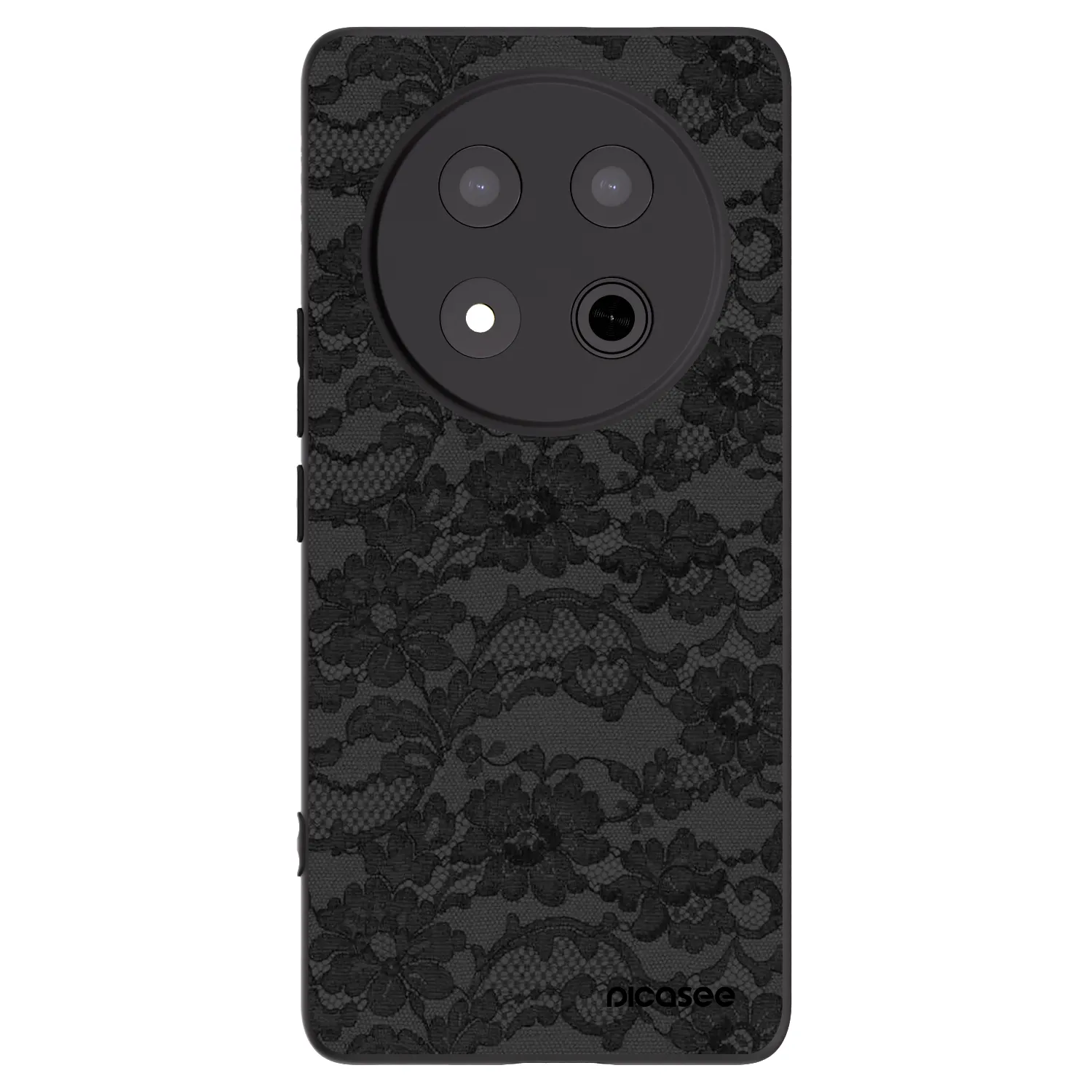 Picasee silikonowe czarne etui na Honor Magic7 Lite 5G - Dark Elegance