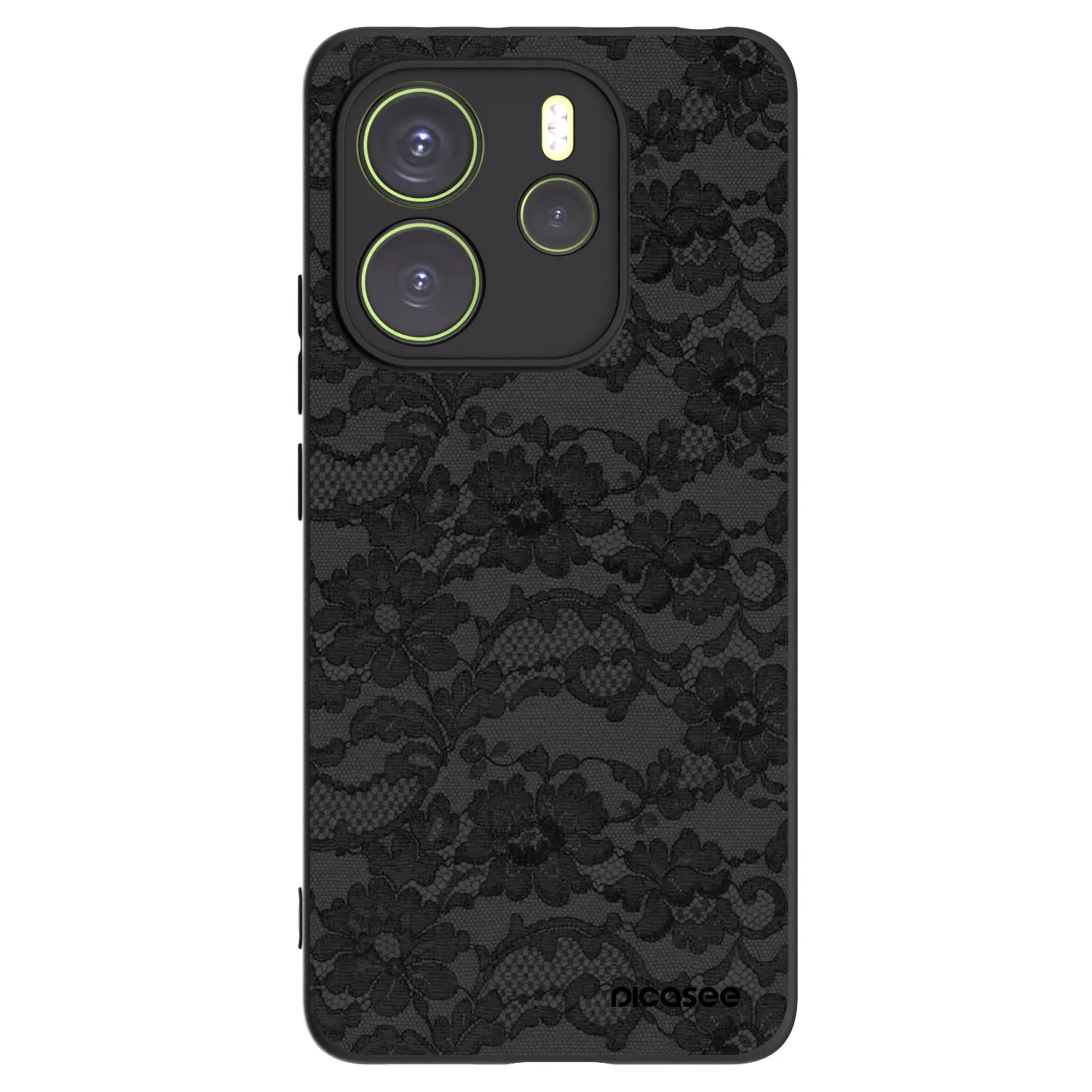 Picasee silikonowe czarne etui na Xiaomi Redmi Note 14 4G - Dark Elegance