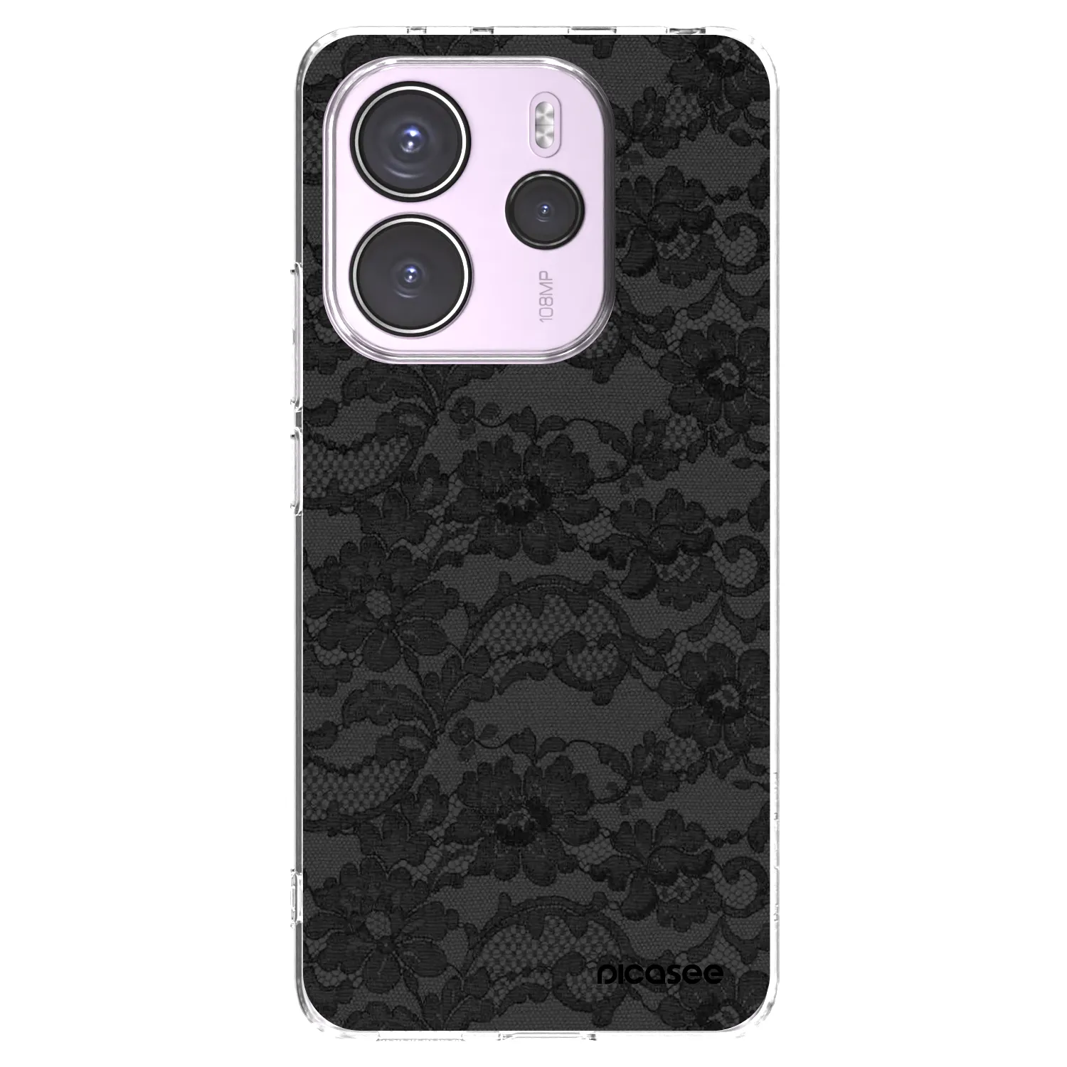 Picasee silikonowe przeźroczyste etui na Xiaomi Redmi Note 14 4G - Dark Elegance