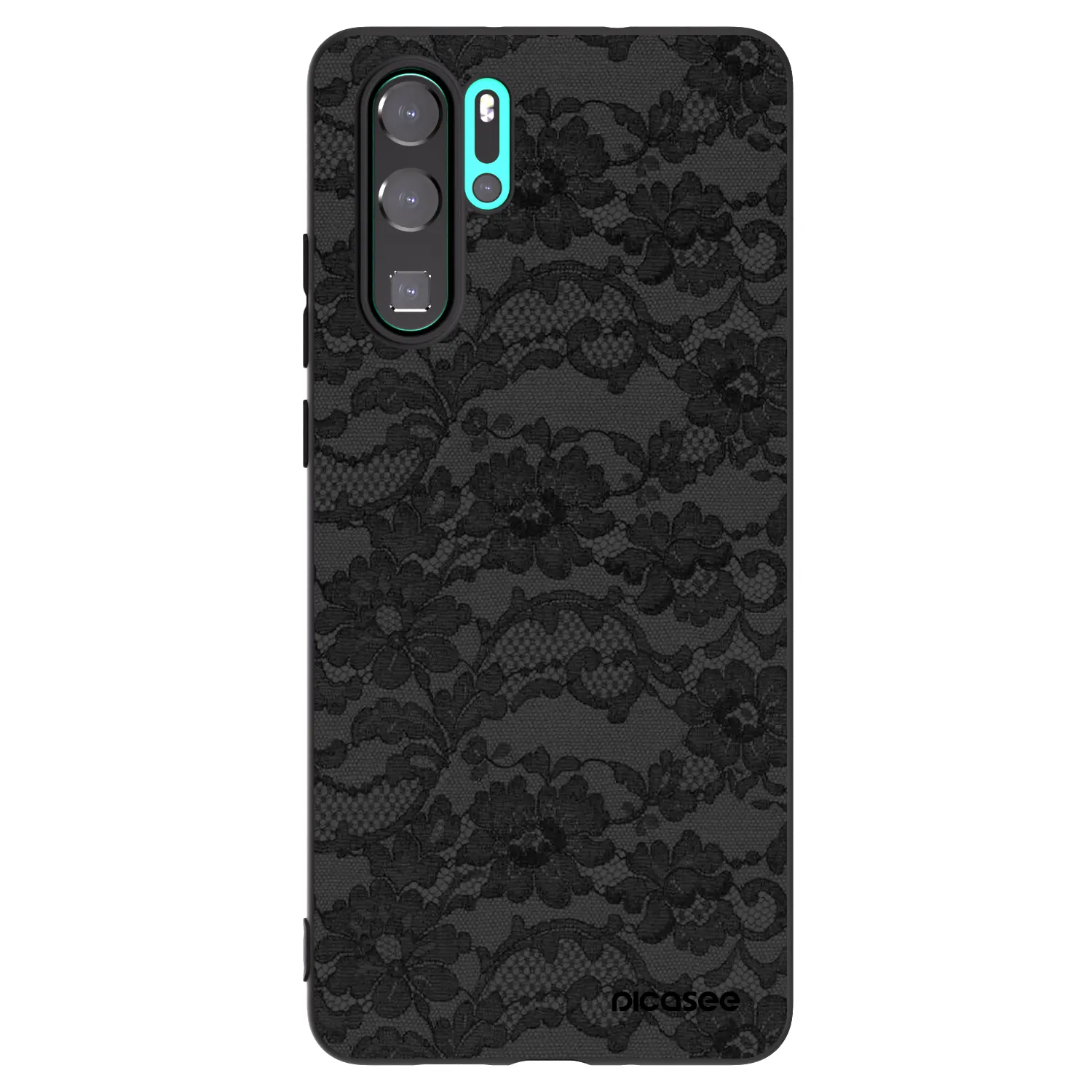 Picasee silikonowe czarne etui na Huawei P30 Pro - Dark Elegance
