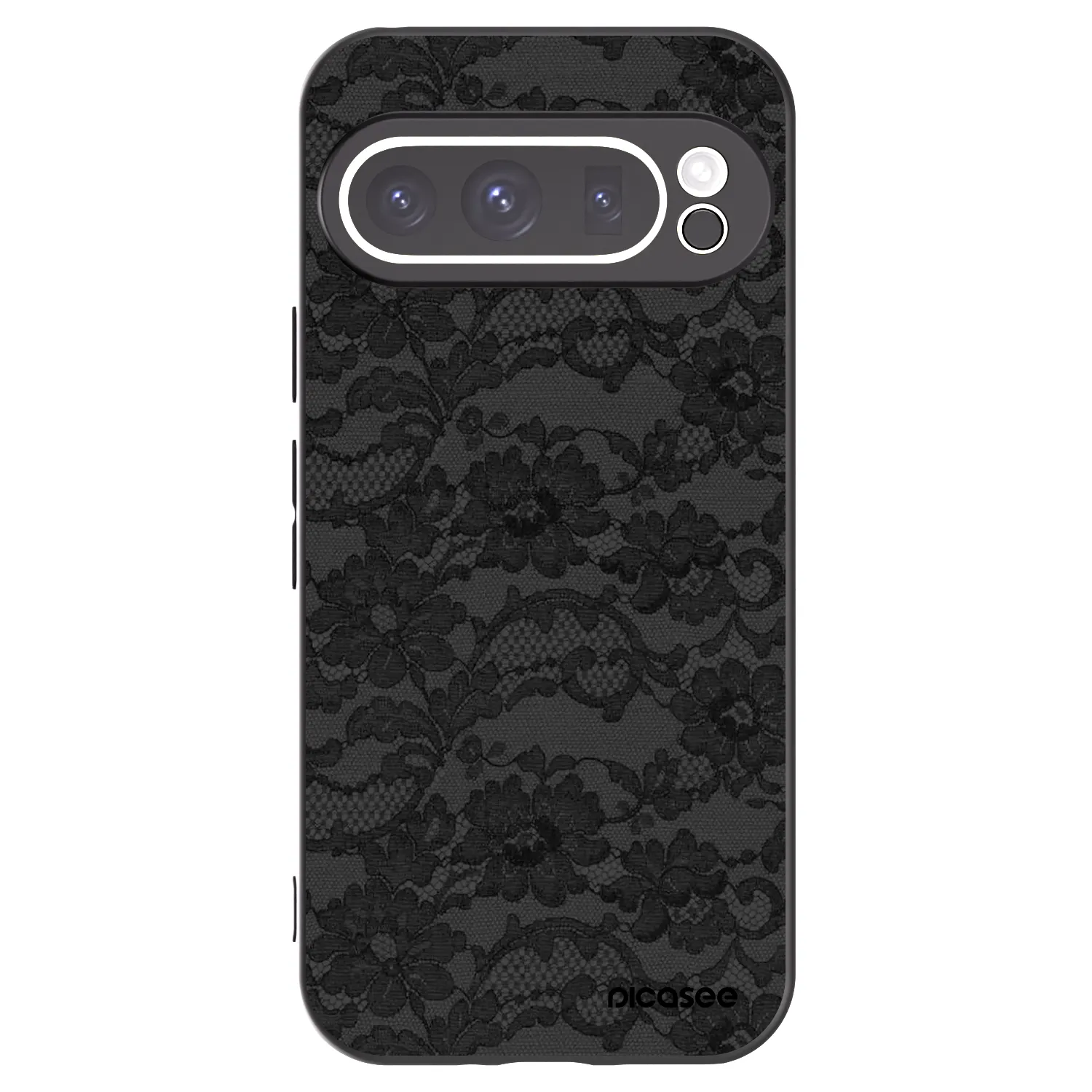 Picasee silikonowe czarne etui na Google Pixel 9 Pro - Dark Elegance