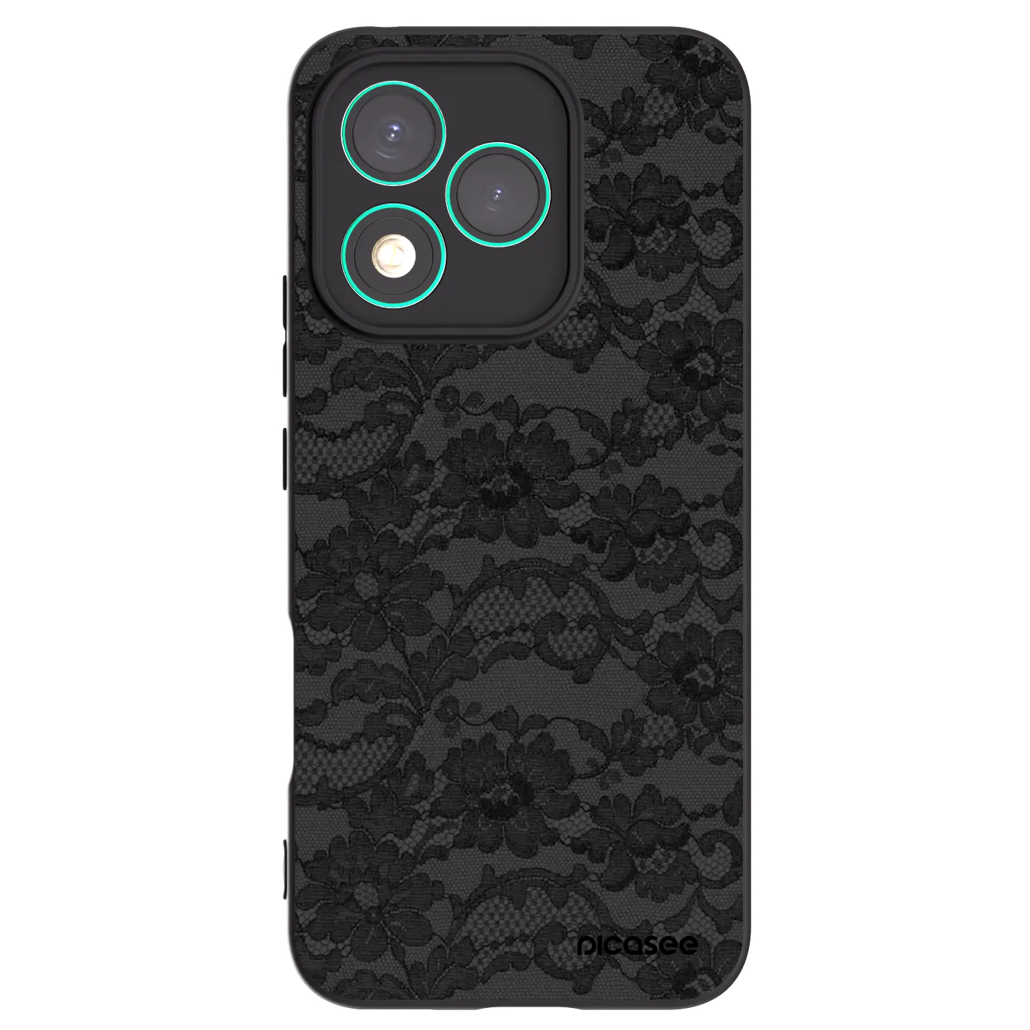 Picasee silikonowe czarne etui na Honor 400 Lite 5G - Dark Elegance