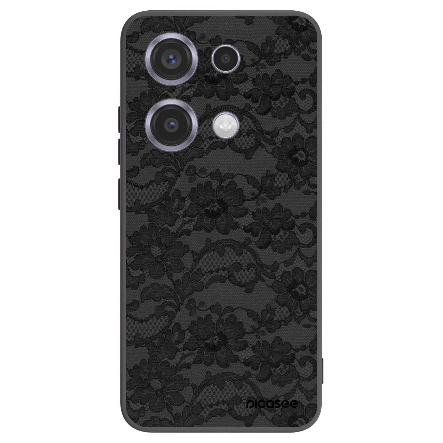 Picasee silikonowe czarne etui na Xiaomi Redmi Note 14S - Dark Elegance