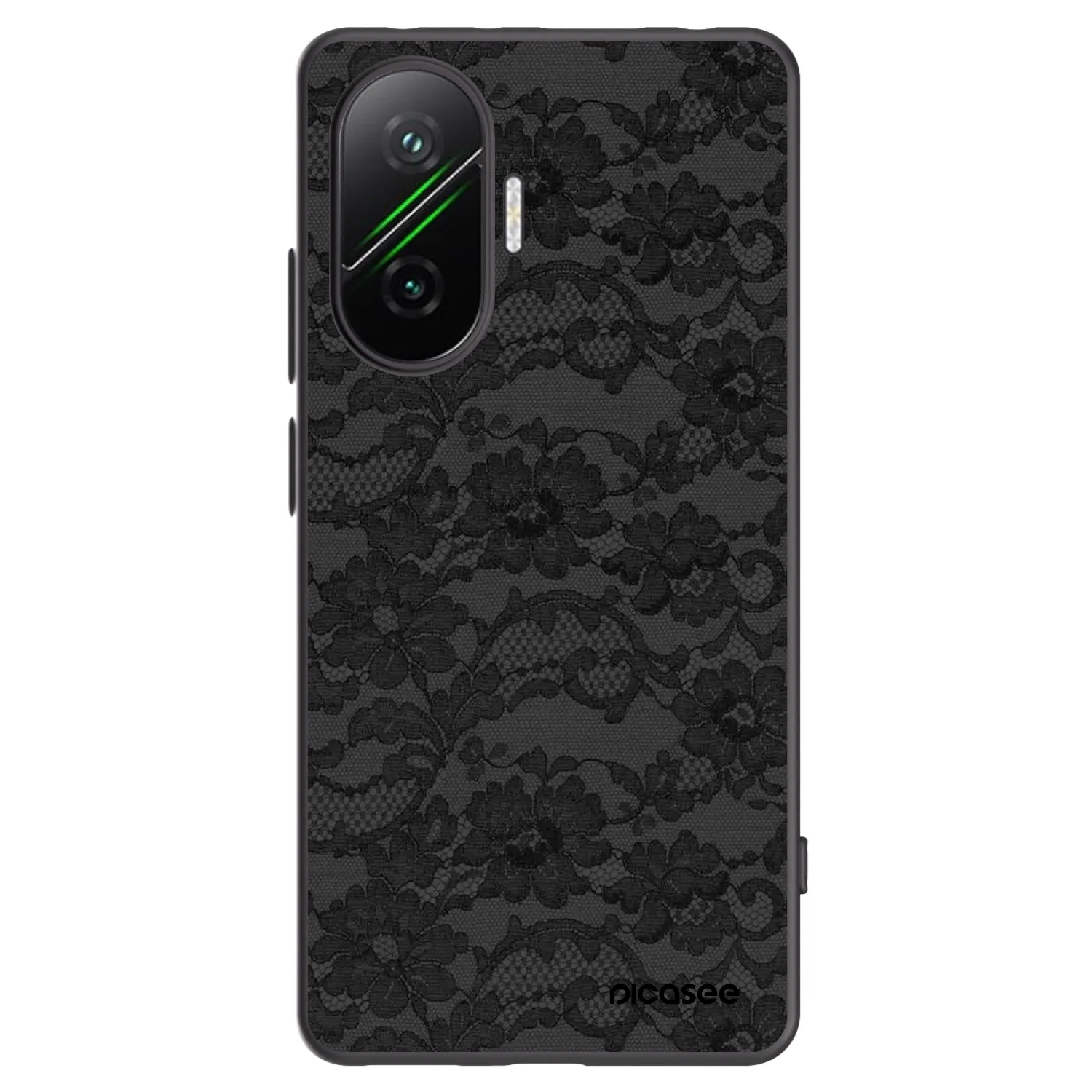 Picasee silikonowe czarne etui na Xiaomi Poco F7 5G - Dark Elegance