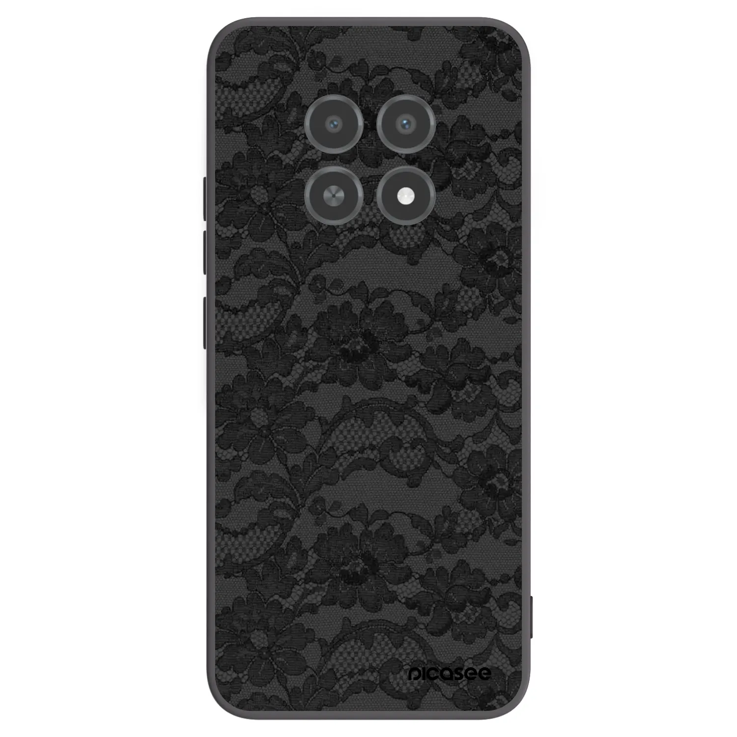 Picasee silikonowe czarne etui na Realme 12X - Dark Elegance