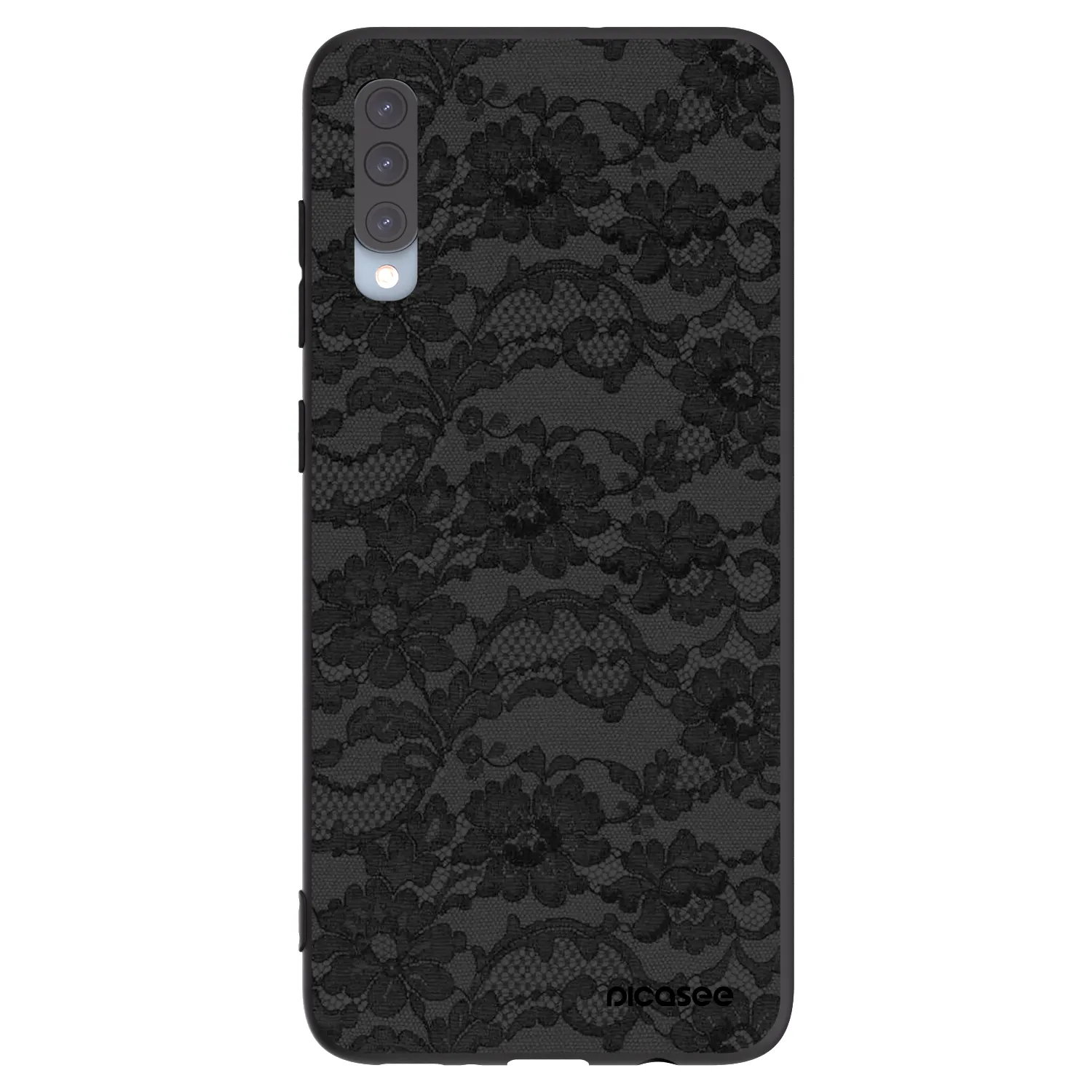 Picasee silikonowe czarne etui na Samsung Galaxy A70 A705F - Dark Elegance