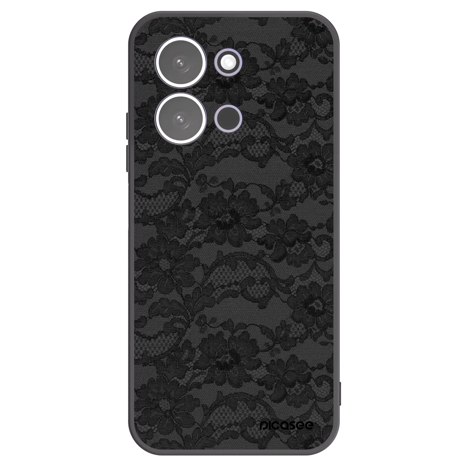 Picasee silikonowe czarne etui na Xiaomi Redmi 15C 5G - Dark Elegance