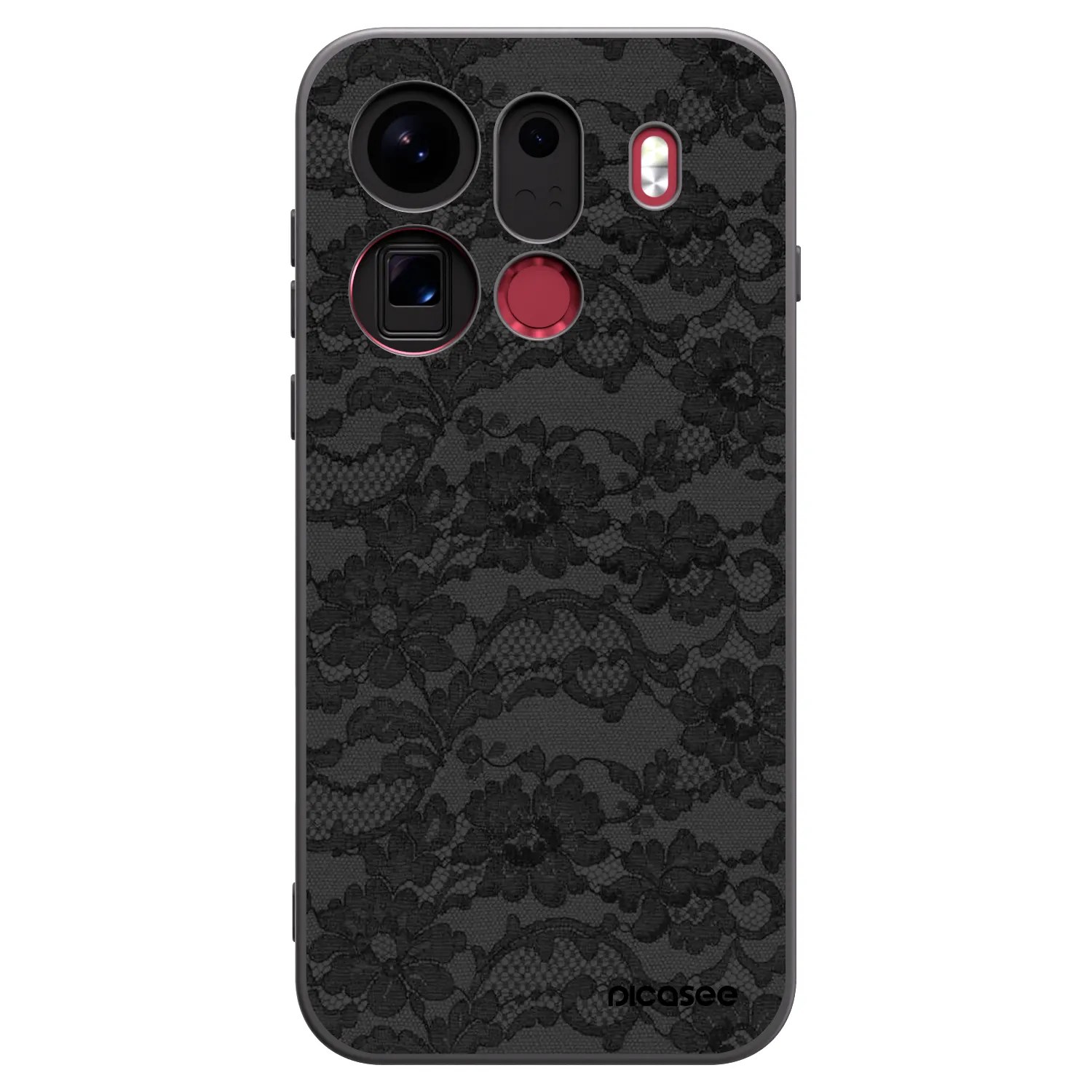 Picasee silikonowe czarne etui na OPPO Find X9 Pro - Dark Elegance