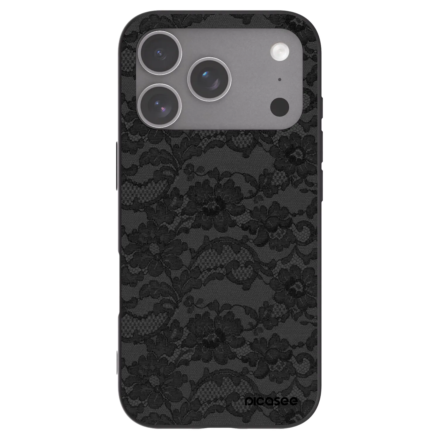 Picasee silikonowe czarne etui na Apple iPhone 18 Pro - Dark Elegance