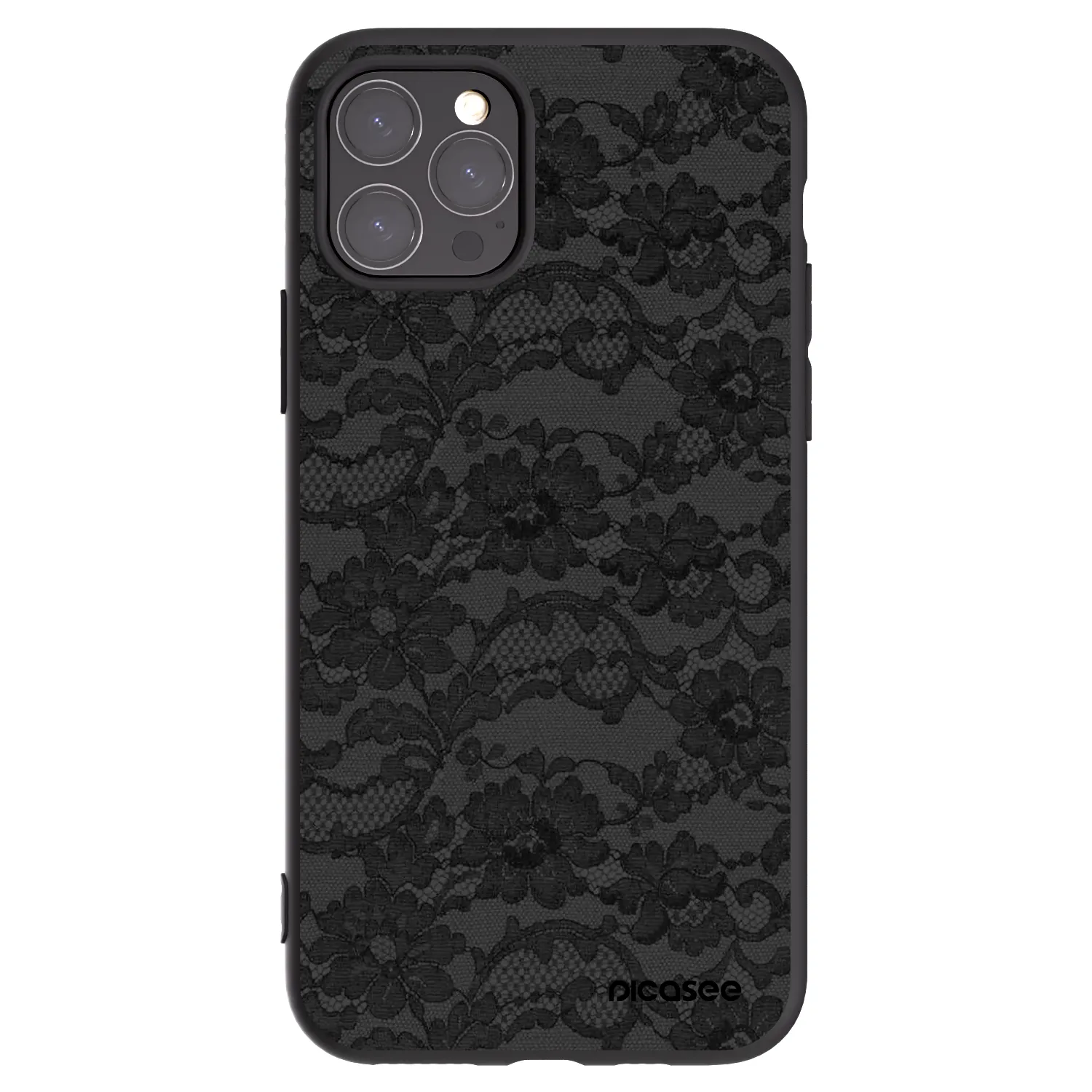 Picasee silikonowe czarne etui na Apple iPhone 11 Pro - Dark Elegance