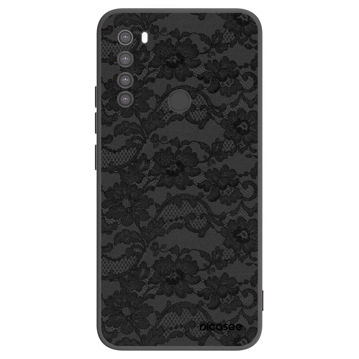 Picasee silikonowe czarne etui na Xiaomi Redmi Note 8 - Dark Elegance