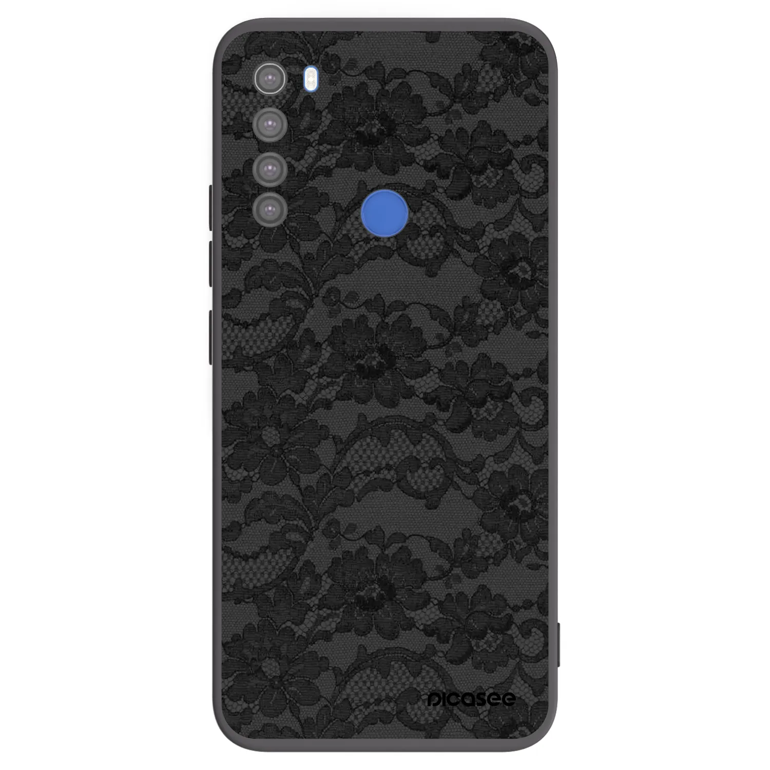 Picasee silikonowe czarne etui na Xiaomi Redmi Note 8T - Dark Elegance