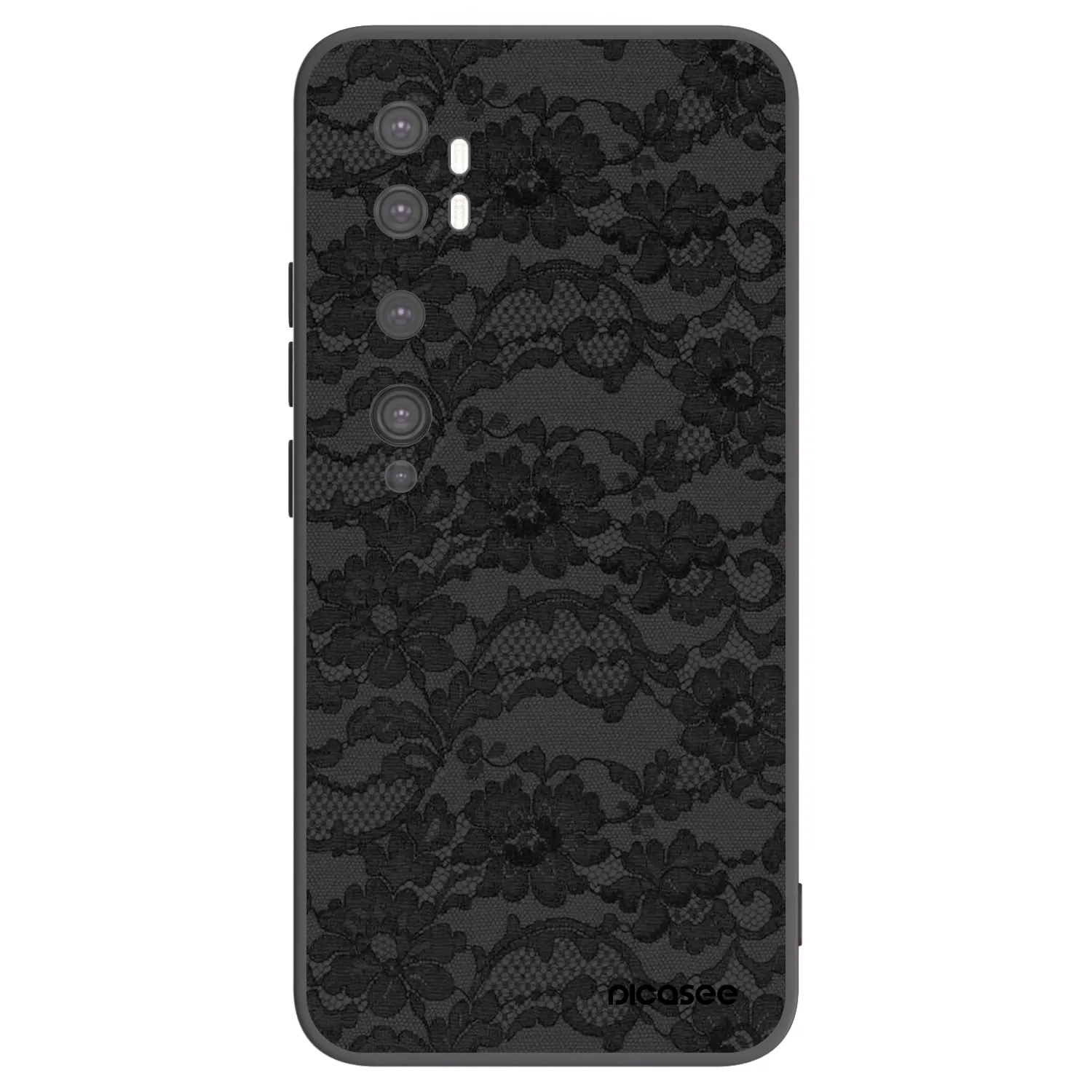 Picasee silikonowe czarne etui na Xiaomi Mi Note 10 (Pro) - Dark Elegance