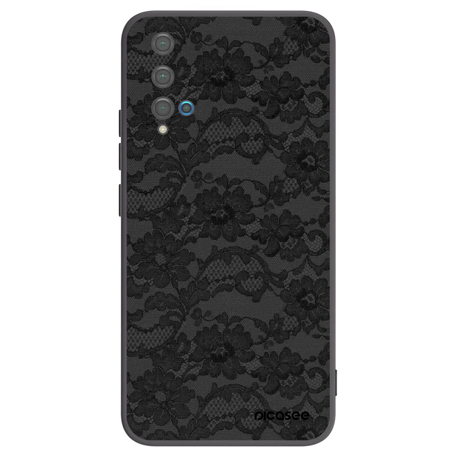 Picasee silikonowe czarne etui na Huawei Nova 5T - Dark Elegance