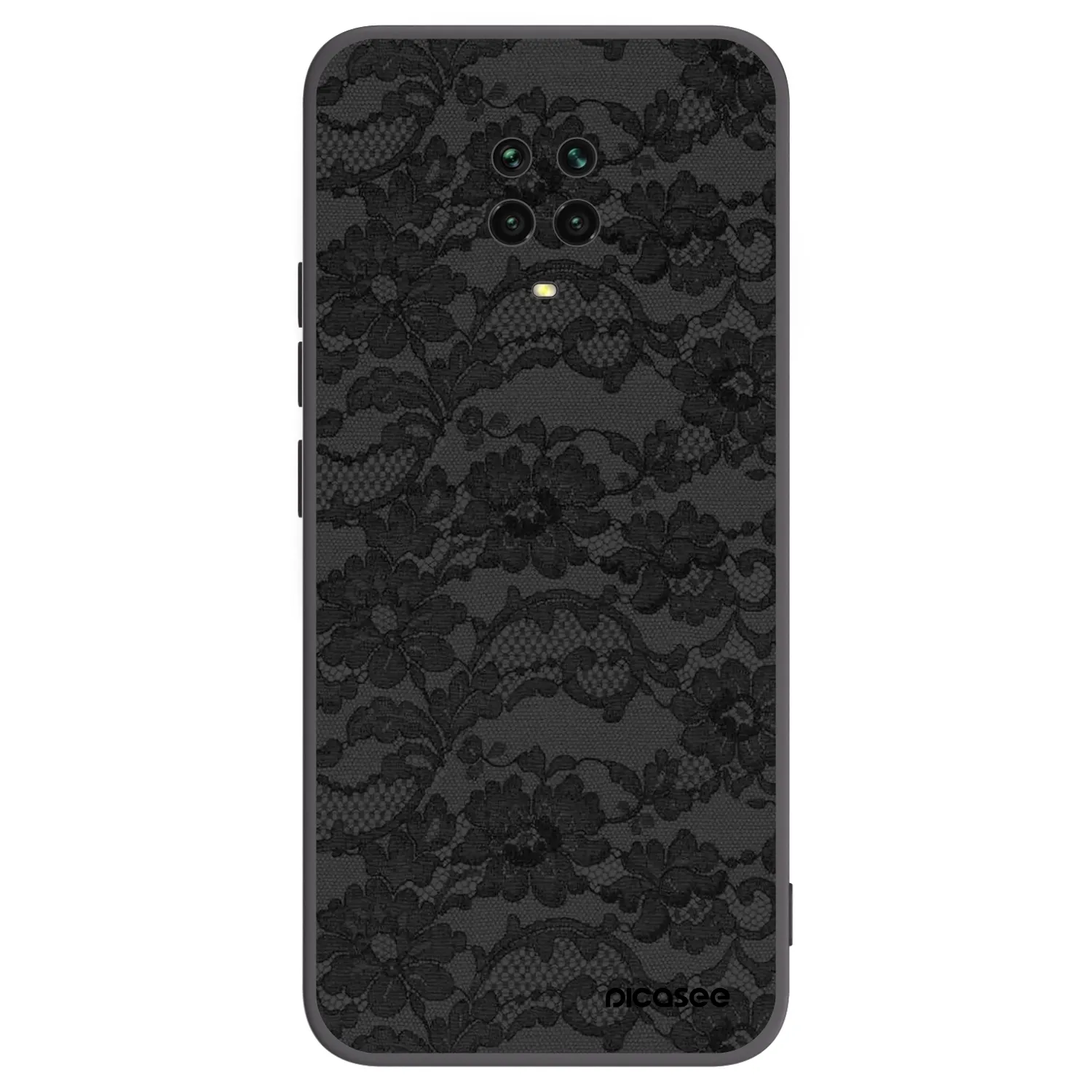 Picasee silikonowe czarne etui na Xiaomi Redmi Note 9 Pro - Dark Elegance
