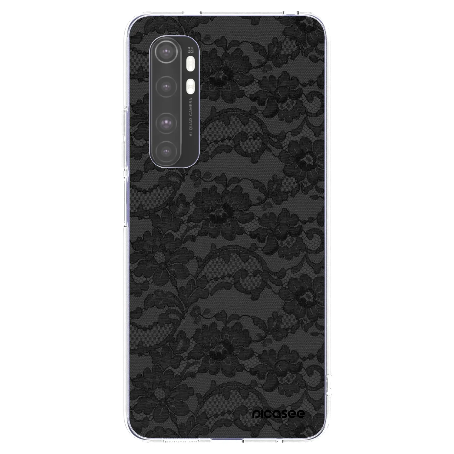 Picasee silikonowe przeźroczyste etui na Xiaomi Mi Note 10 Lite - Dark Elegance