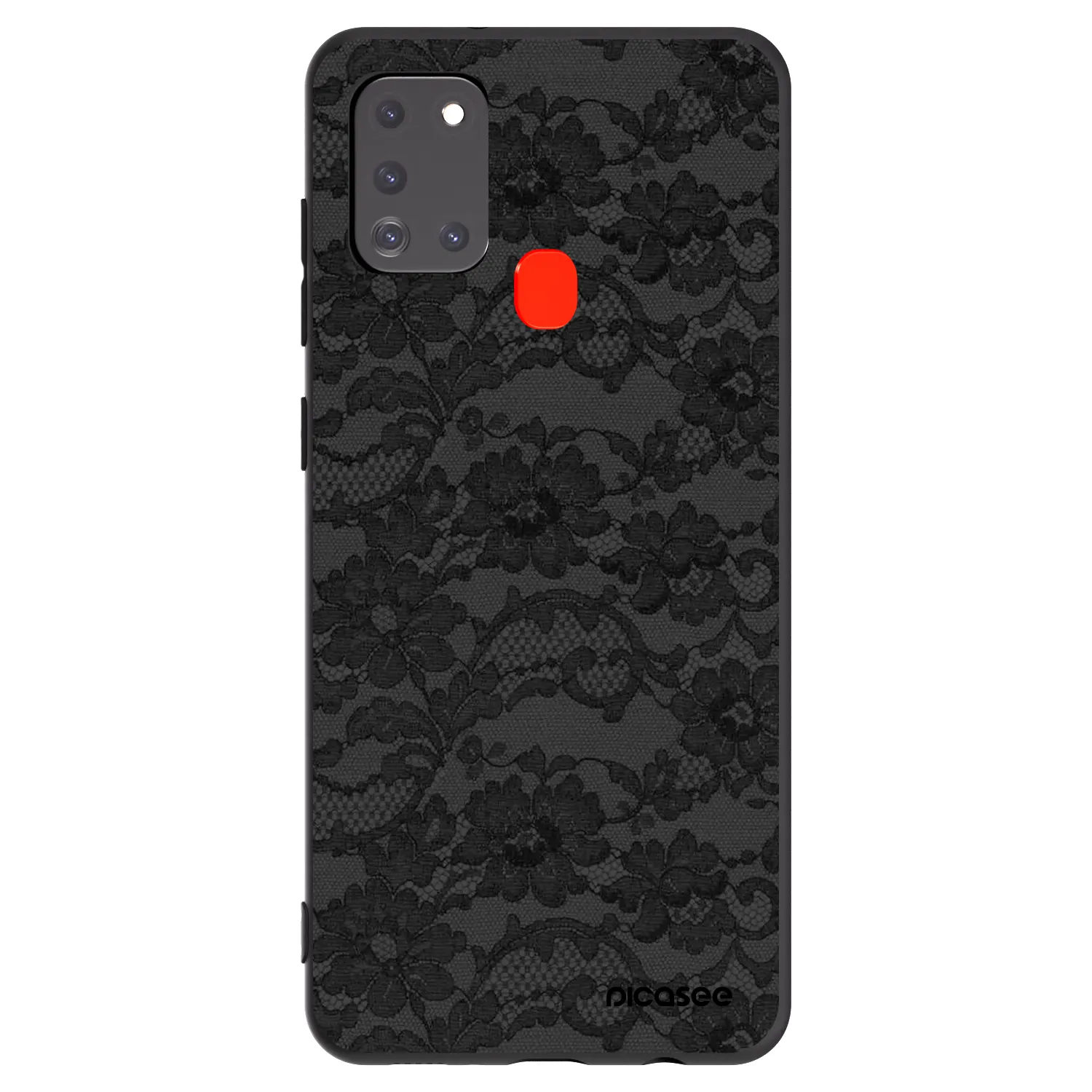 Picasee silikonowe czarne etui na Samsung Galaxy A21s - Dark Elegance