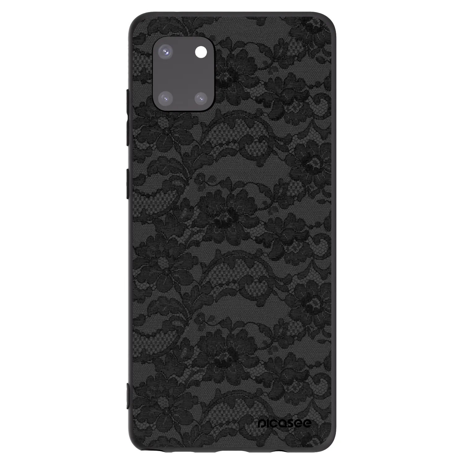 Picasee silikonowe czarne etui na Samsung Galaxy Note 10 Lite N770F - Dark Elegance