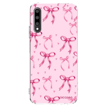 Picasee silikonowe przeźroczyste etui na Honor 9X Pro - Bow Aesthetic