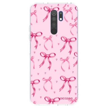Picasee silikonowe przeźroczyste etui na Xiaomi Redmi 9 - Bow Aesthetic