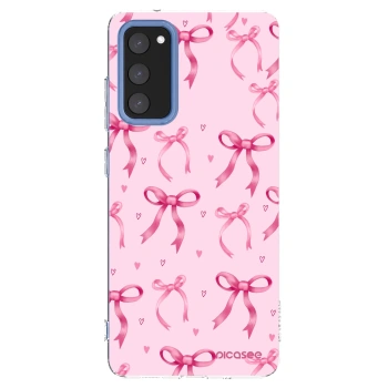 Picasee silikonowe przeźroczyste etui na Samsung Galaxy S20 FE - Bow Aesthetic