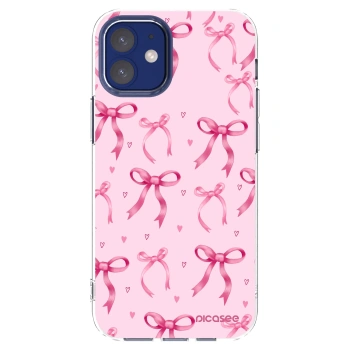 Picasee silikonowe przeźroczyste etui na Apple iPhone 12 mini - Bow Aesthetic