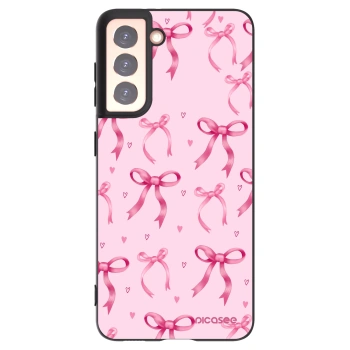 Picasee silikonowe czarne etui na Samsung Galaxy S21 5G G991B - Bow Aesthetic