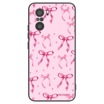 Picasee silikonowe czarne etui na Xiaomi Poco F3 - Bow Aesthetic