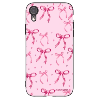 Picasee silikonowe czarne etui na Apple iPhone XR - Bow Aesthetic