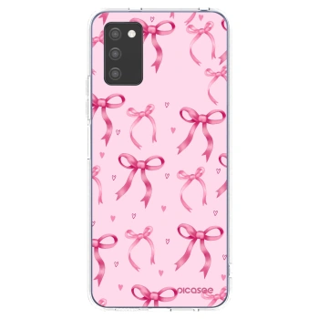Picasee silikonowe przeźroczyste etui na Samsung Galaxy A02s A025G - Bow Aesthetic